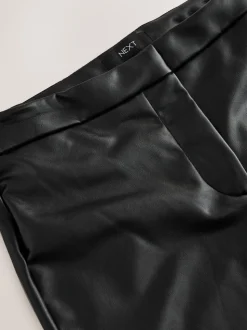 Black Faux Leather Skinny Fit Trousers