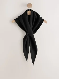 Black Felt Triangle Scarf