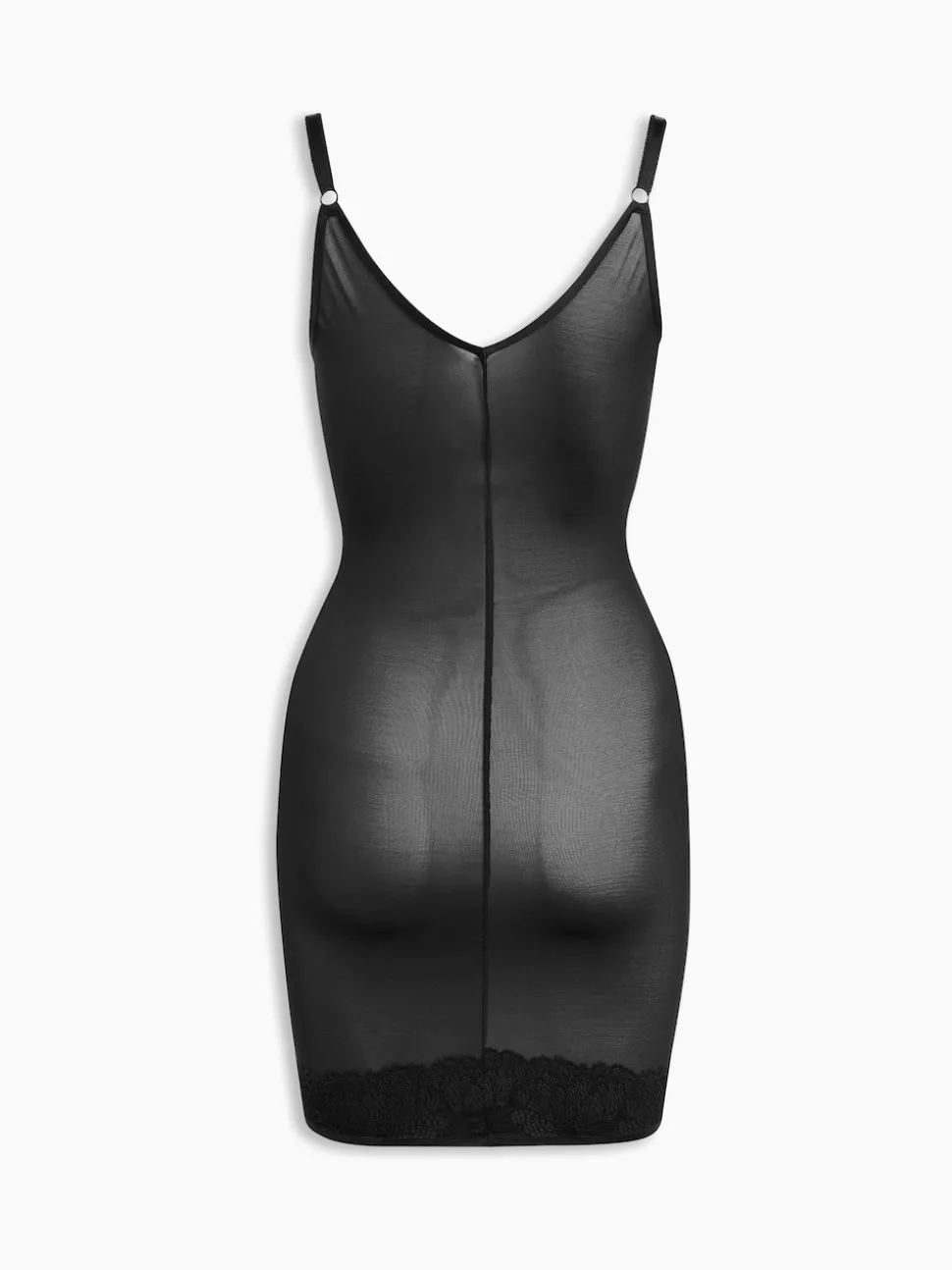 Black Firm Tummy Control Lace Wear Your Own Bra Slip