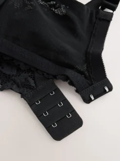 Black F-K Ultimate Support Comfort Lace Minimising Full Cup Bra