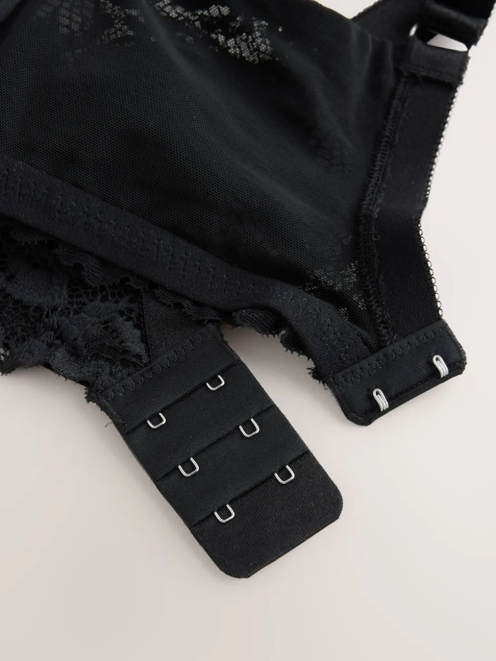 Black F-K Ultimate Support Comfort Lace Minimising Full Cup Bra