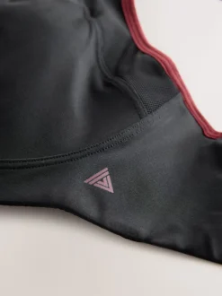 Black F-K Ultimate Support Cushioned Comfort Wired High Impact Sports Bra