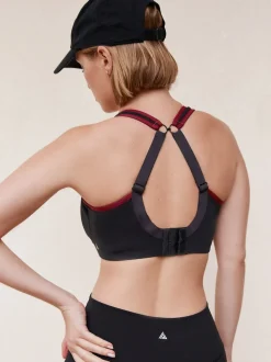 Black F-K Ultimate Support Cushioned Comfort Wired High Impact Sports Bra