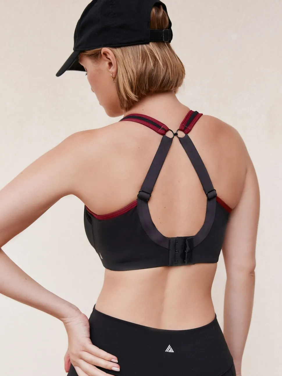 Black F-K Ultimate Support Cushioned Comfort Wired High Impact Sports Bra