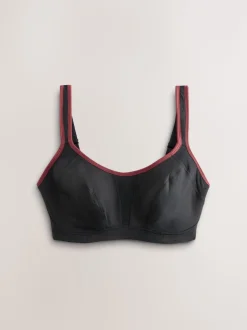 Black F-K Ultimate Support Cushioned Comfort Wired High Impact Sports Bra