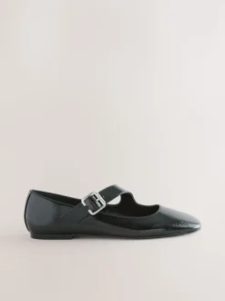Black Forever Comfort® Asymmetric Mary Jane Shoes