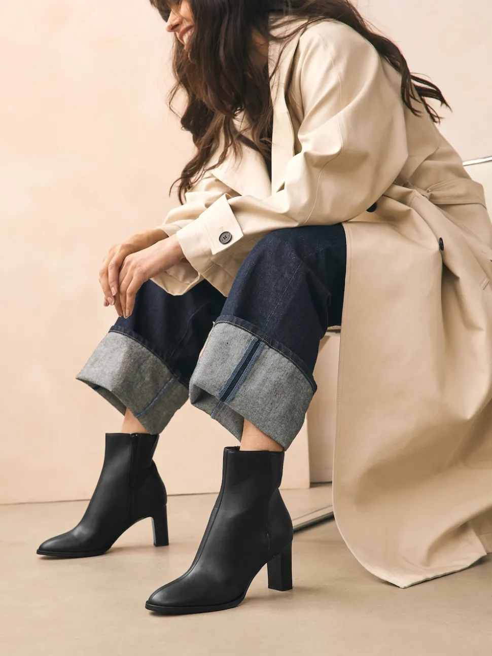 Black Forever Comfort® Block Heeled Ankle Boots