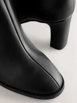 Black Forever Comfort® Block Heeled Ankle Boots