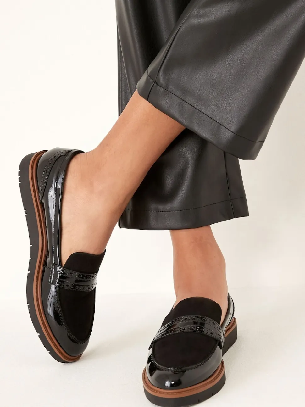 Black Forever Comfort® Brogue Loafers