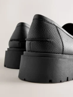 Black Forever Comfort Chunky Platform Tassel Loafers