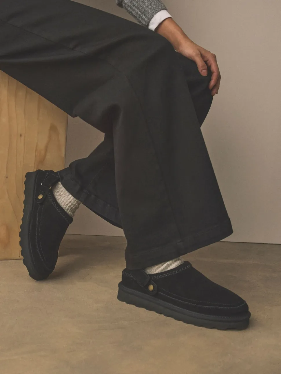 Black Forever Comfort® Chunky Sole Footbed Clogs