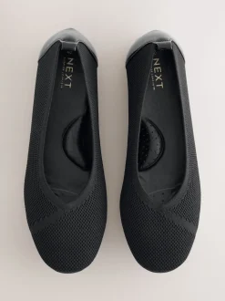 Black Forever Comfort® Comfort Flyknit Ballet Flats