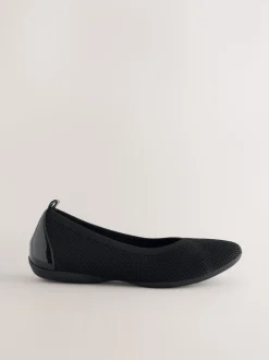 Black Forever Comfort® Comfort Flyknit Ballet Flats