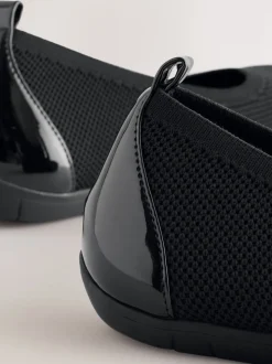 Black Forever Comfort® Comfort Flyknit Ballet Flats