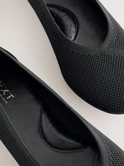 Black Forever Comfort® Comfort Flyknit Ballet Flats