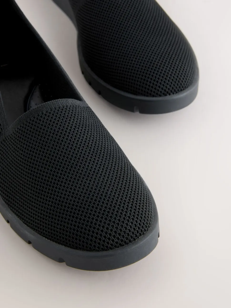 Black Forever Comfort® Knitted Slip On Shoes
