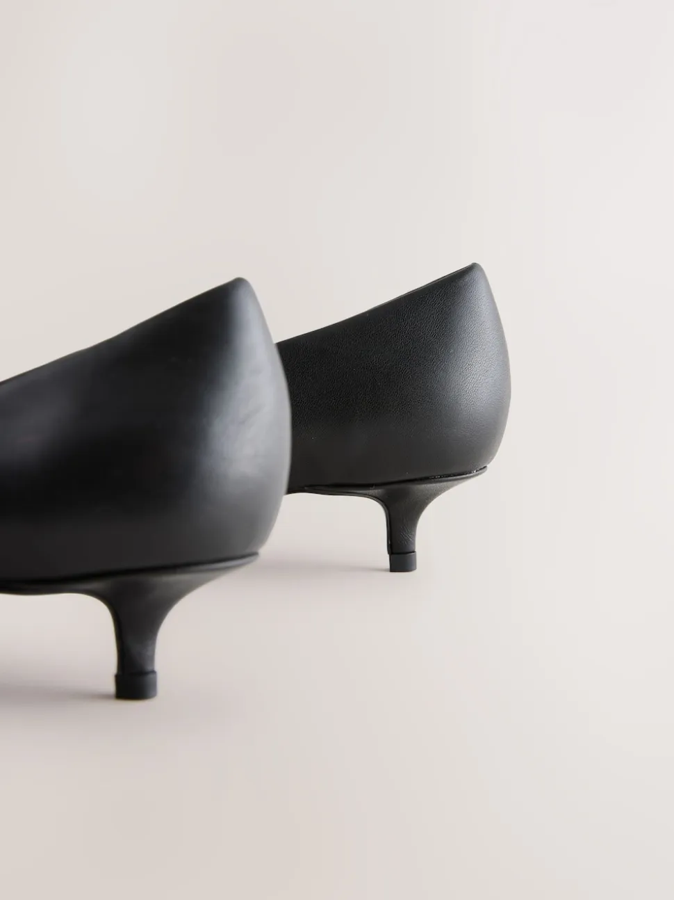 Black Forever Comfort® Leather Point Toe Heels