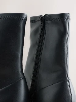 Black Forever Comfort® Pointed Toe Sock Boots