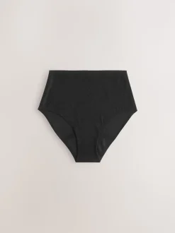 Black Full Brief Anti Leak Knickers 2 Pack