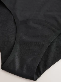 Black Full Brief Anti Leak Knickers 2 Pack