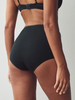 Black Full Brief Cotton Rich Knickers 5 Pack