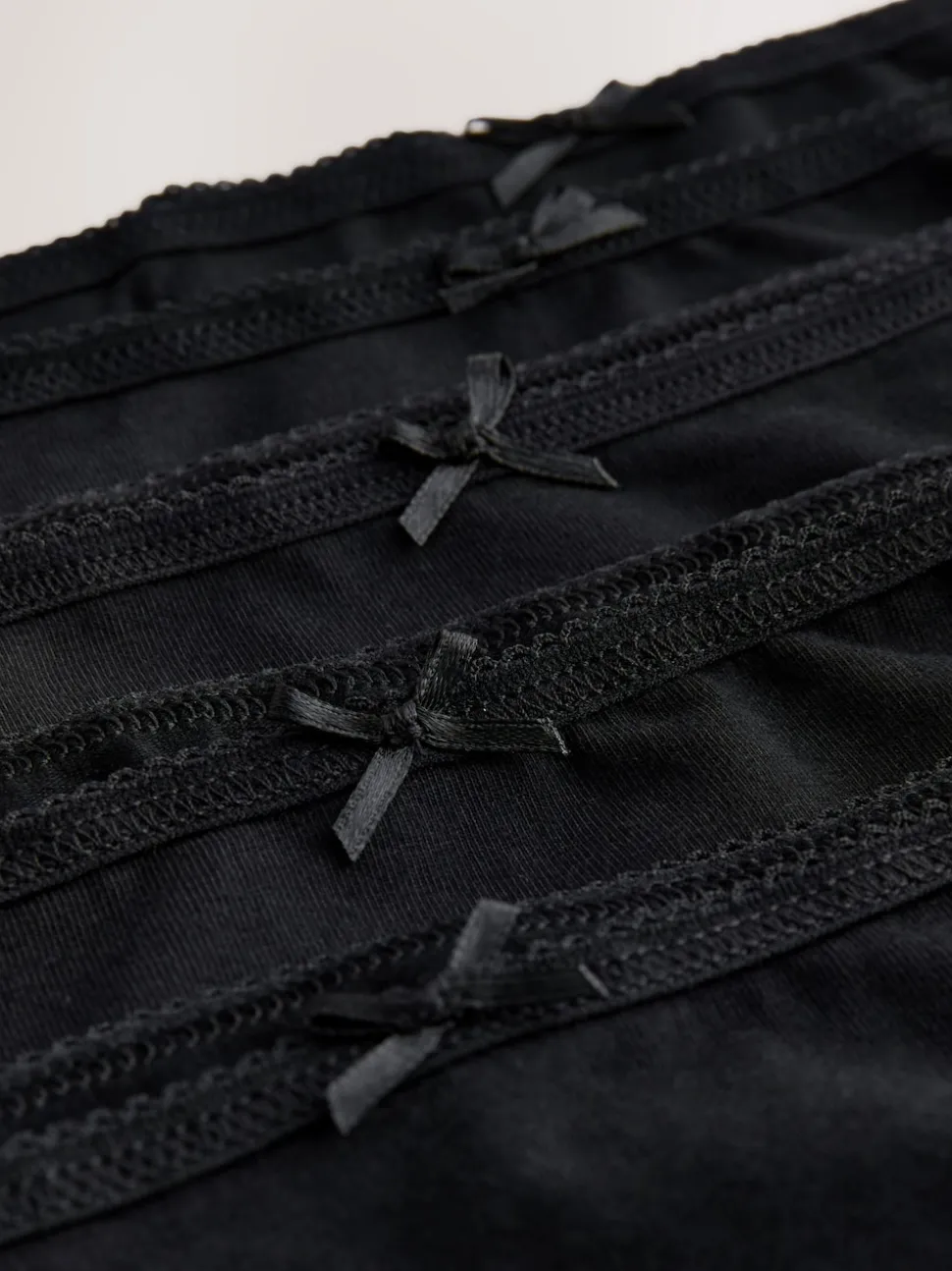 Black Full Brief Cotton Rich Knickers 5 Pack