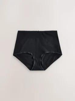 Black Full Brief Cotton Rich Knickers 5 Pack