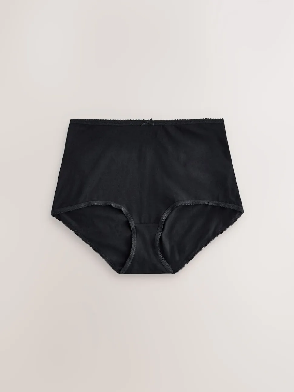 Black Full Brief Cotton Rich Knickers 5 Pack