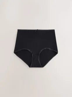 Black Full Brief Cotton Rich Knickers 7 Pack