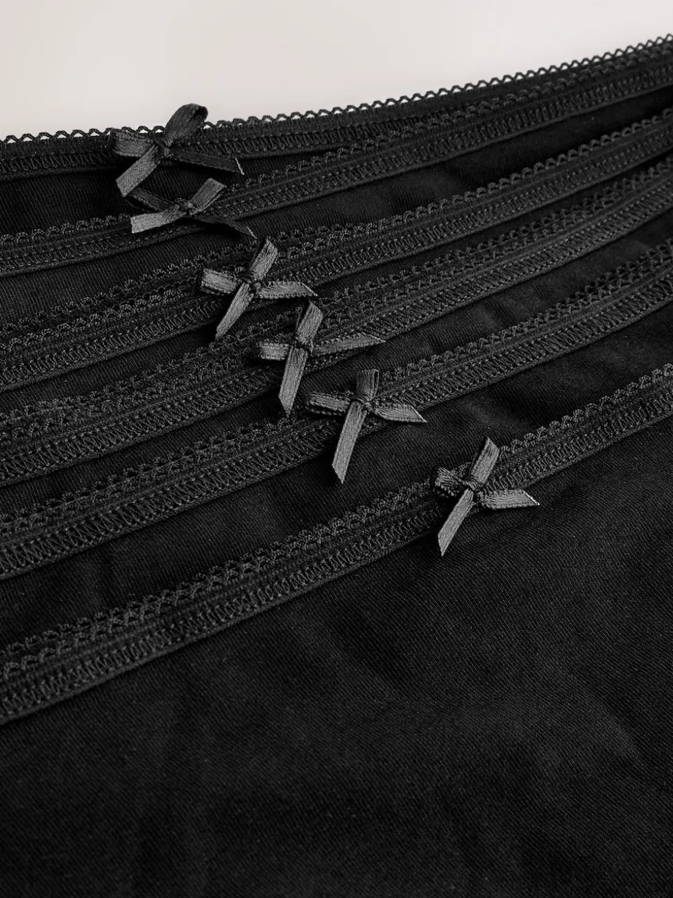 Black Full Brief Cotton Rich Knickers 7 Pack