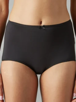 Black Full Brief Microfibre Knickers 7 Pack