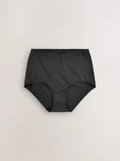 Black Full Brief Microfibre Knickers 7 Pack