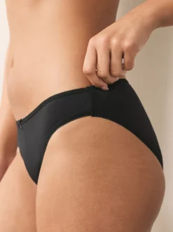 Black Full Brief Microfibre Knickers 10 Pack