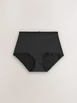 Black Full Brief Microfibre Knickers 10 Pack