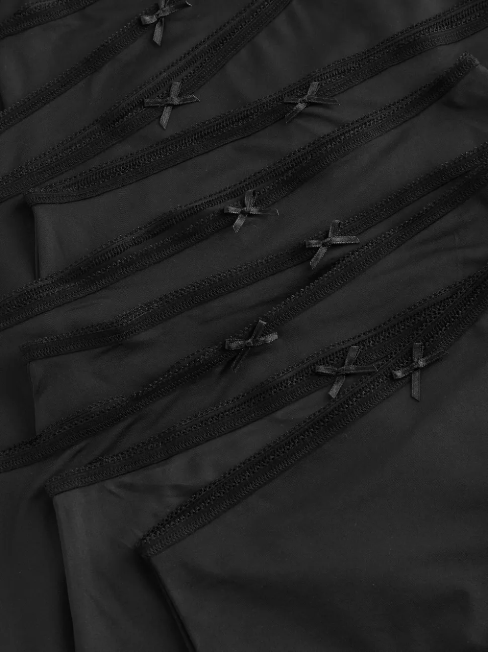 Black Full Brief Microfibre Knickers 10 Pack