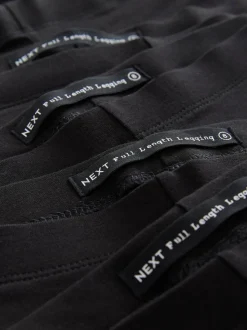 Black Full Length Leggings 5 Pack