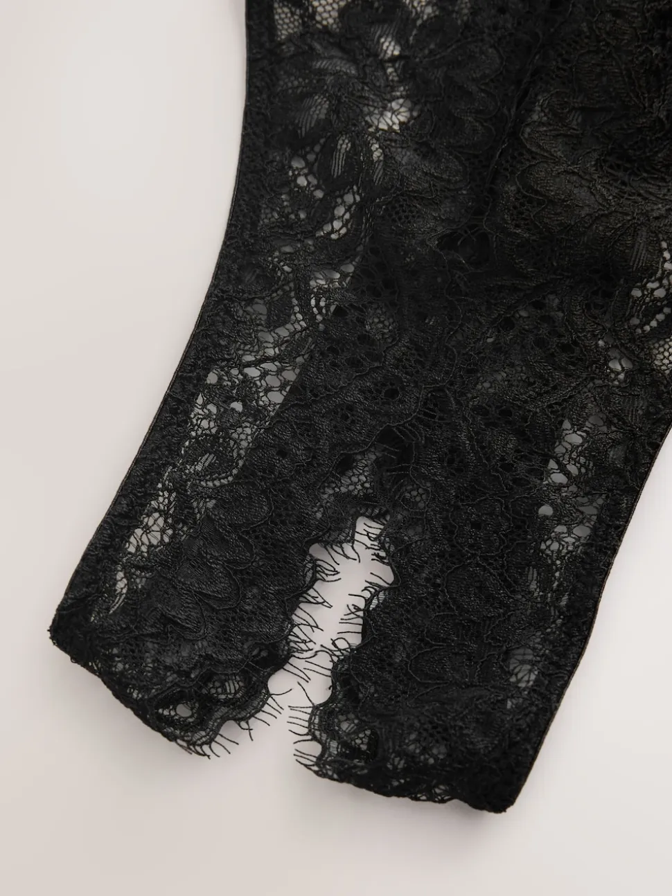 Black Glamour Crotchless Bodysuit