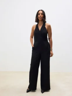 Black Halter Neck Jumpsuit