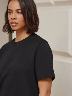 Black Heavyweight Short Sleeve Crew Neck T-Shirt