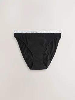 Black High Leg Heavy Flow Period Knickers 2 Pack