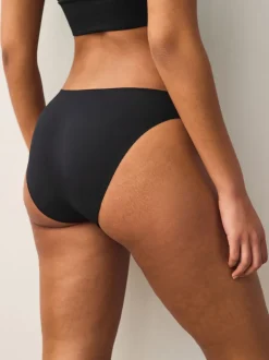 Black High Leg No VPL Period Knickers 2 Pack