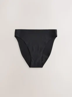 Black High Leg No VPL Period Knickers 2 Pack