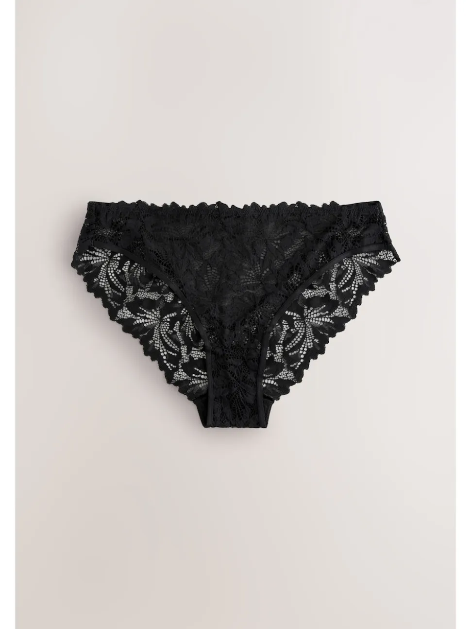 Black High Leg Ultimate Comfort Lace Knickers 7 Pack