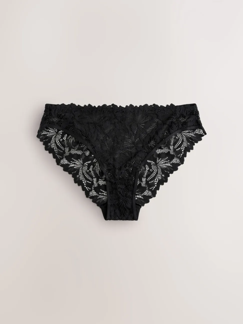Black High Leg Ultimate Comfort Lace Knickers 7 Pack