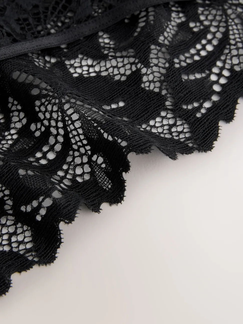 Black High Leg Ultimate Comfort Lace Knickers 7 Pack