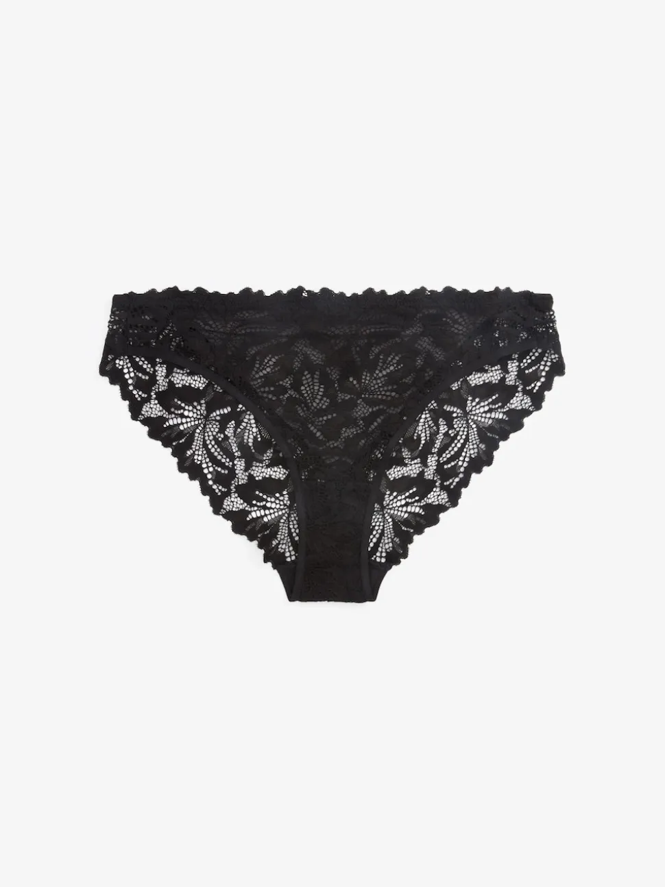 Black High Leg Ultimate Comfort Lace Knickers 2 Pack