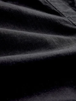 Black High Rise FlexiFit Stretch Pull On Wide Leg Jeans