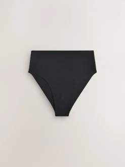 Black High Rise High Leg No VPL Tummy Control Shaping Knickers