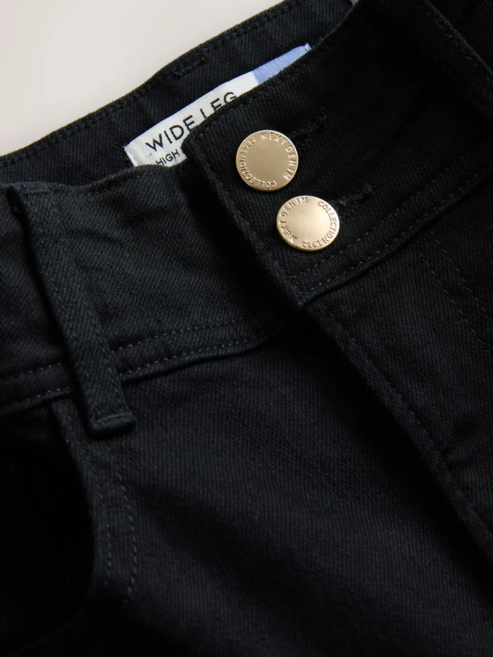 Black High Rise Stretch Wide Leg Jeans