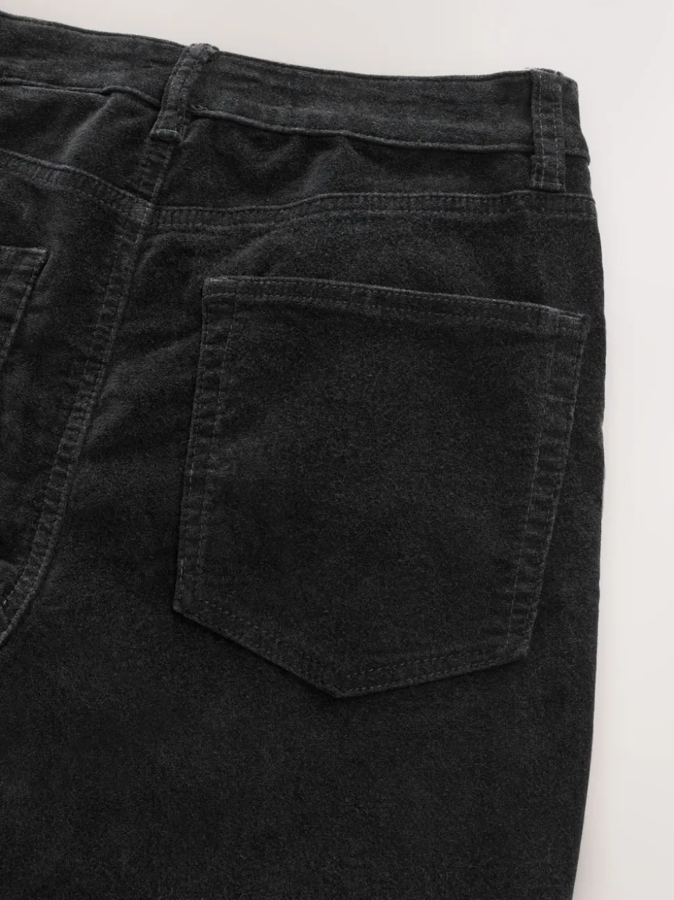 Black High Rise Velvet Cord Flare Jeans